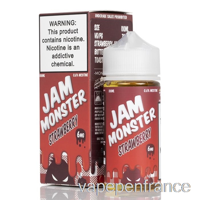 Fraise - Confiture Monstre - 100 Ml 0 Mg Stylo Vape